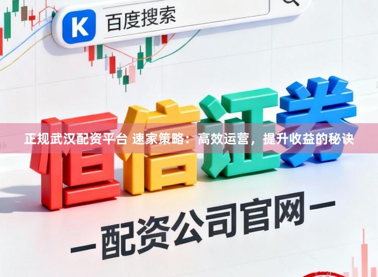 正规武汉配资平台 速家策略：高效运营，提升收益的秘诀